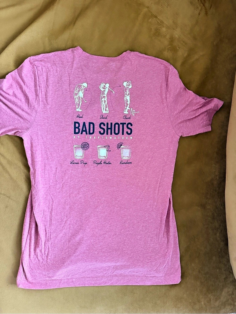 TravisMathew Bad Shots T-Shirt Graphic Tee Red Medium